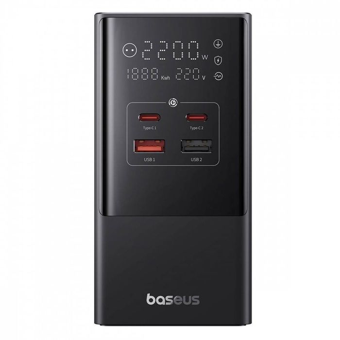 Портативна Зарядна станція Baseus Power Combo Tower Digital (3*AC+2*US