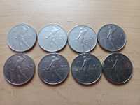 Włochy - Zestaw 8 historycznych monet obiegowych o nominale 50 lirów