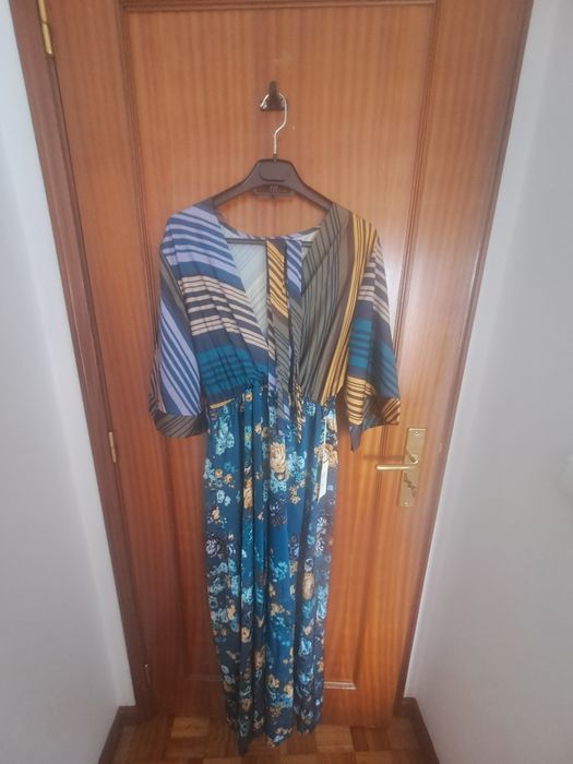 Vestido comprido estampado
