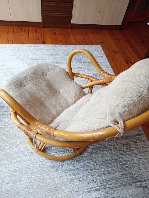 Sprzedam fotel bujano- obrotowy bambus, ratan