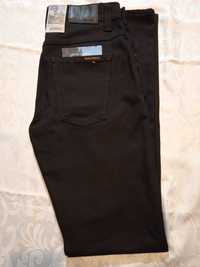 Nudie Jeans GrimTim czarne spodnie jeansy W30 L34 SuperCena!