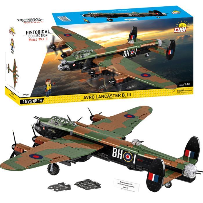 Klocki Cobi 5759 Samolot Avro Lancaster B Mk.i/Iii Hc Ww2 1643 El.