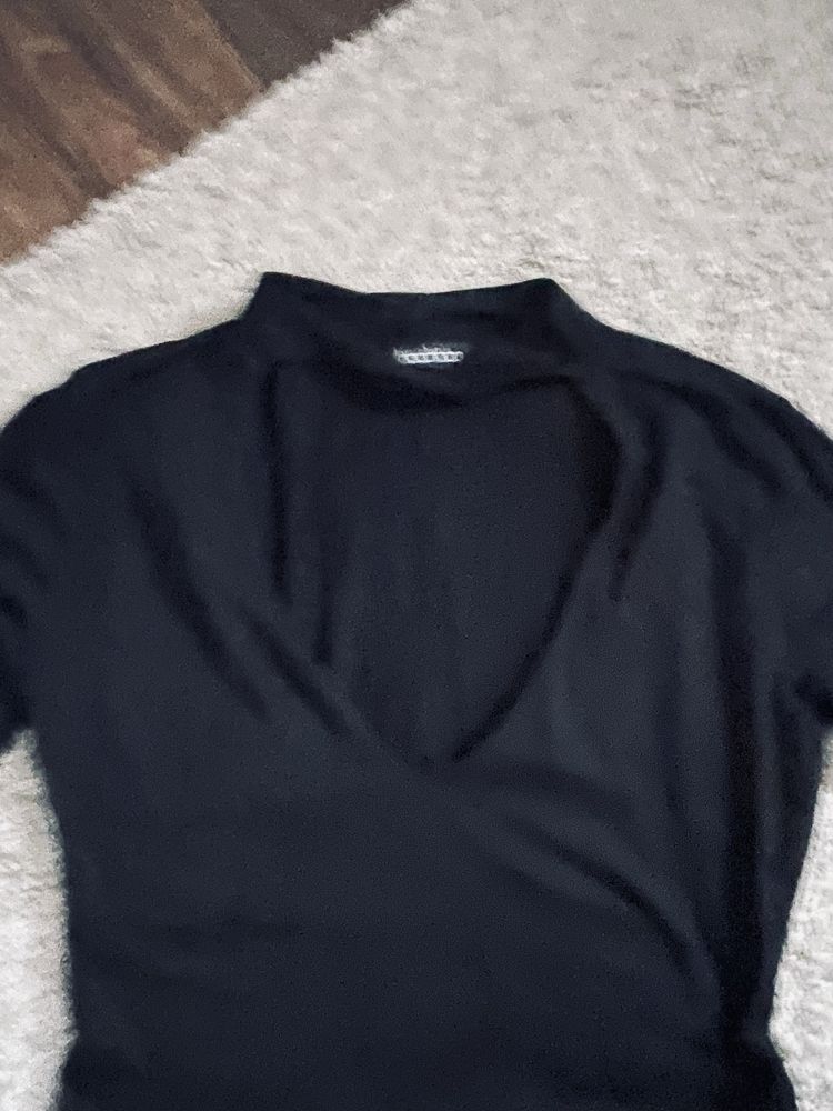 Боди черный с чокером Boohoo