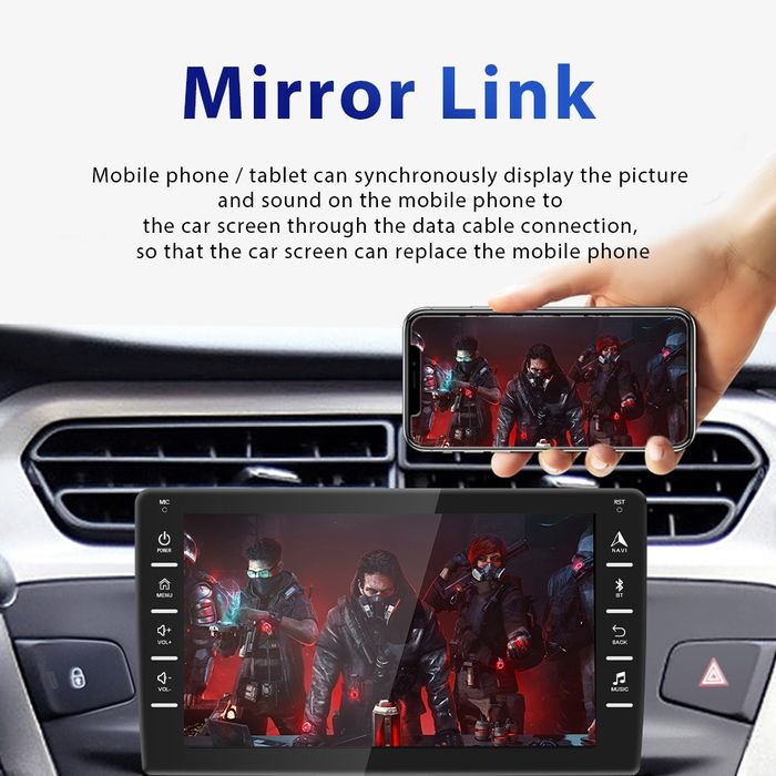 Rádio android 8 polegadas WiFi GPS Bluetooth FM MirrorLink Novo