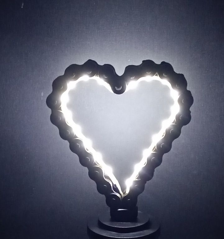 Handmade lampka w kształcie serca