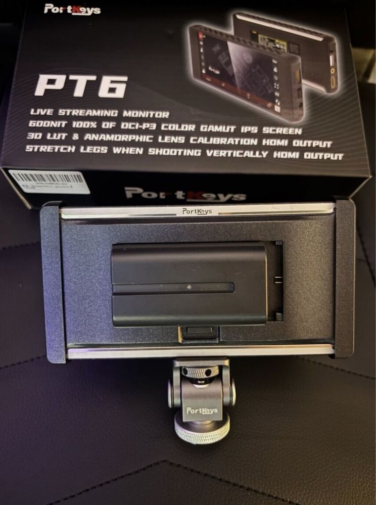 Monitor 4k portkeys PT6 com acessorios