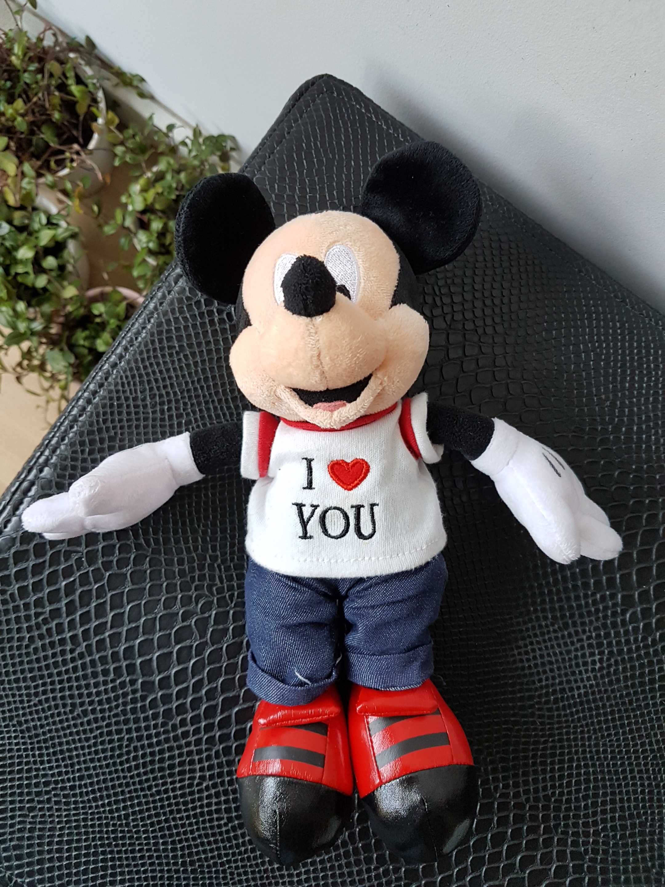 Pluszak Maskotka Mickey Mouse I Love You Disneyland Paris 30cm unikat