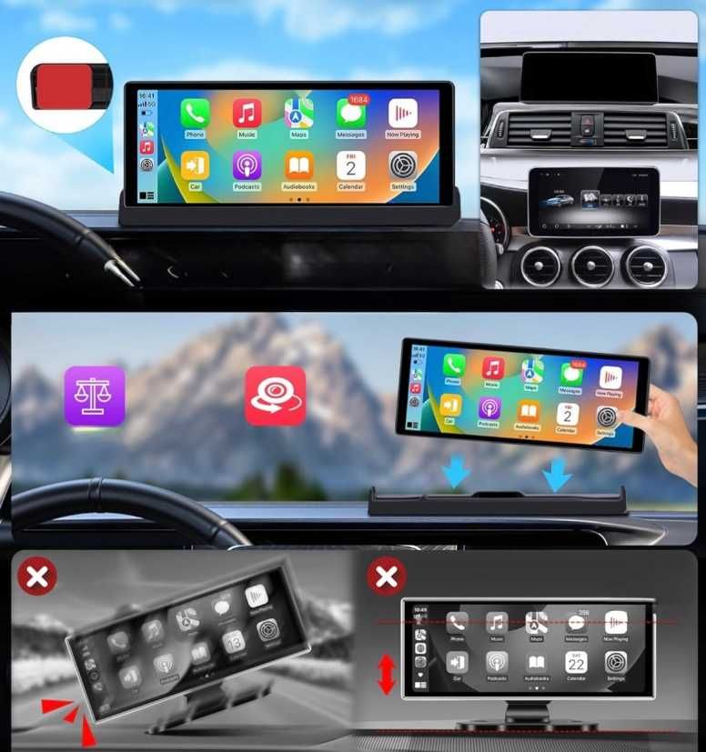 stacja multimedialna carplay android radio samochodowe 10 cali T360s