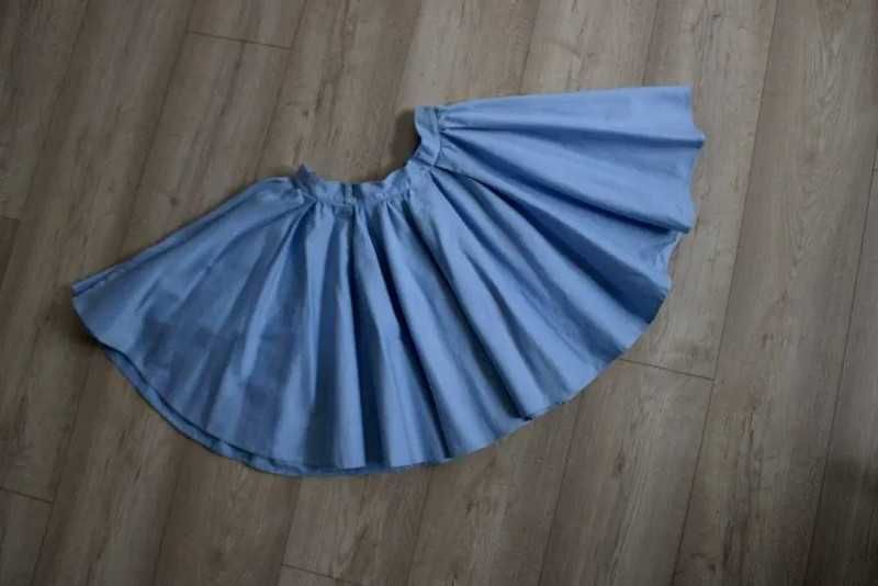 Spódnica rozkloszowana błękitna niebieska r. 40 L 38 M
