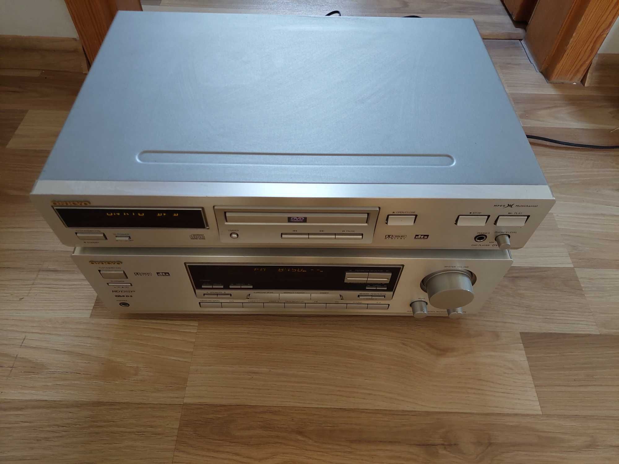 ONKYO odtwarzacz DVD(CD) DV-S525 + kontroler AUDIO/VIDEO TX-DS747