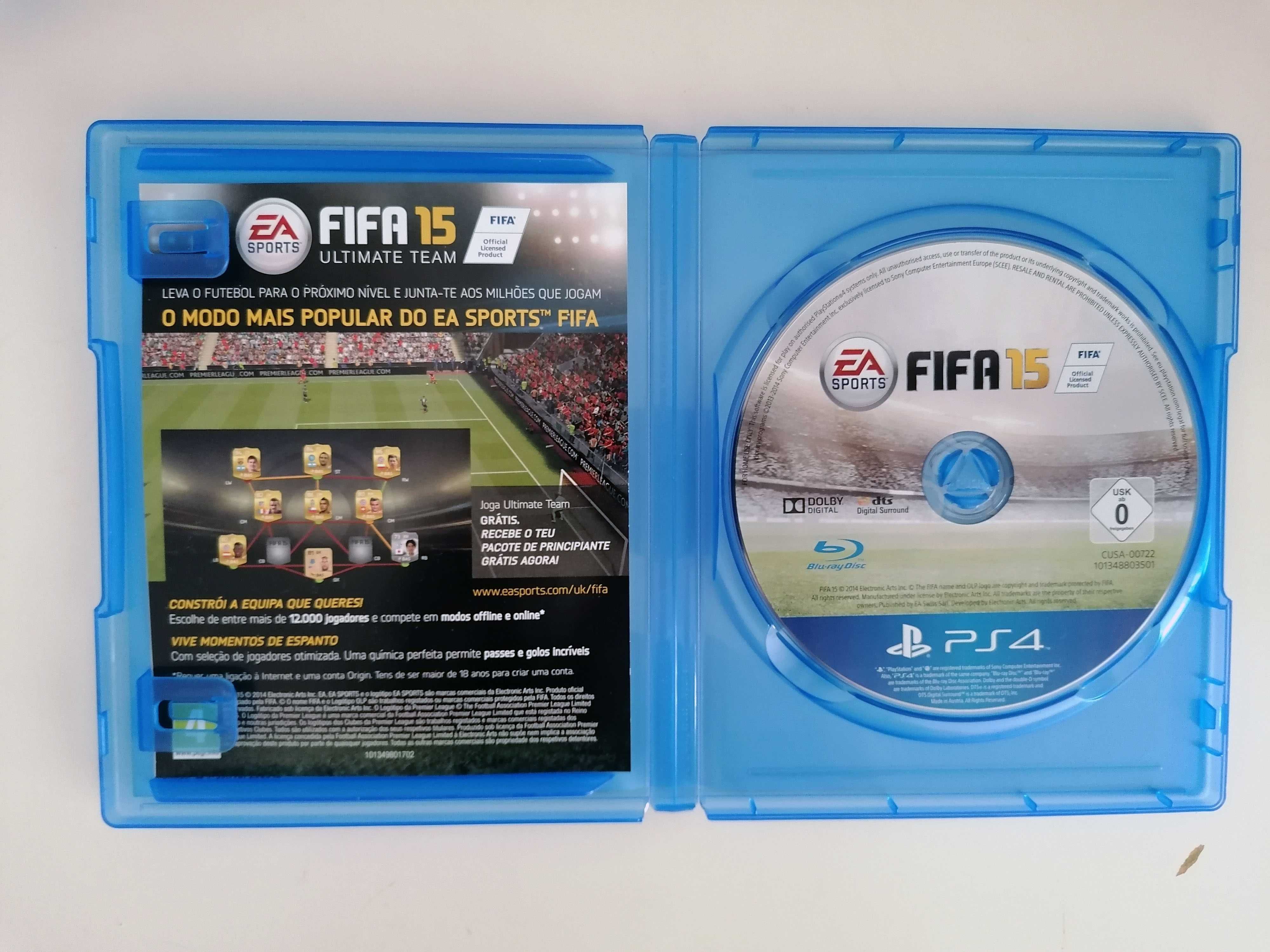 Jogos PS4 FIFA 15; Shadow of Mordor; Assassins Creed IV; Dragon Age