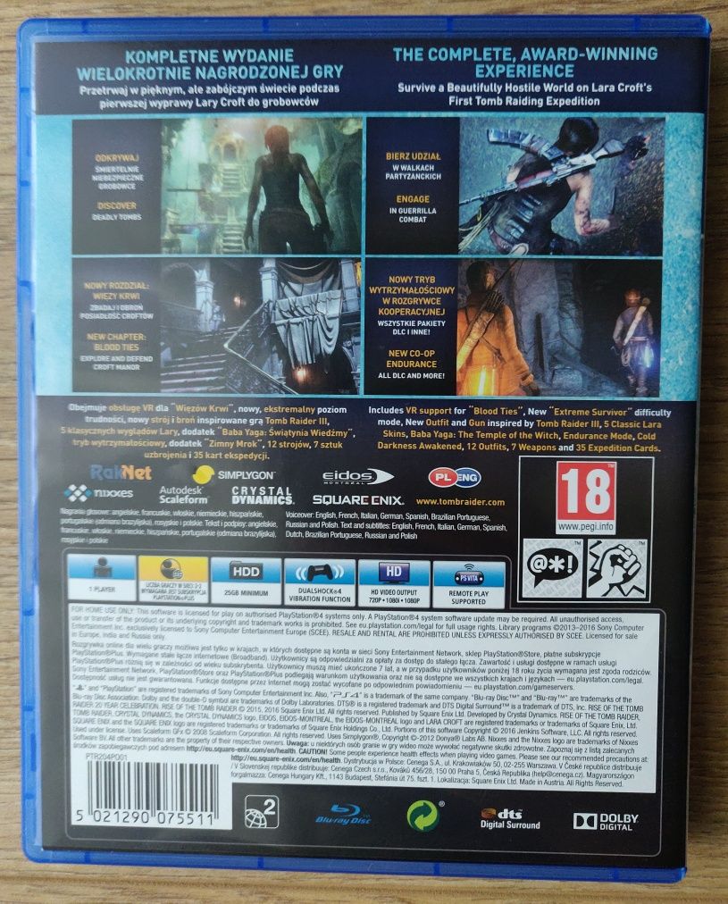 Gra "Rise of the Tomb Raider" - (PS4) sprzedam lub zamienię