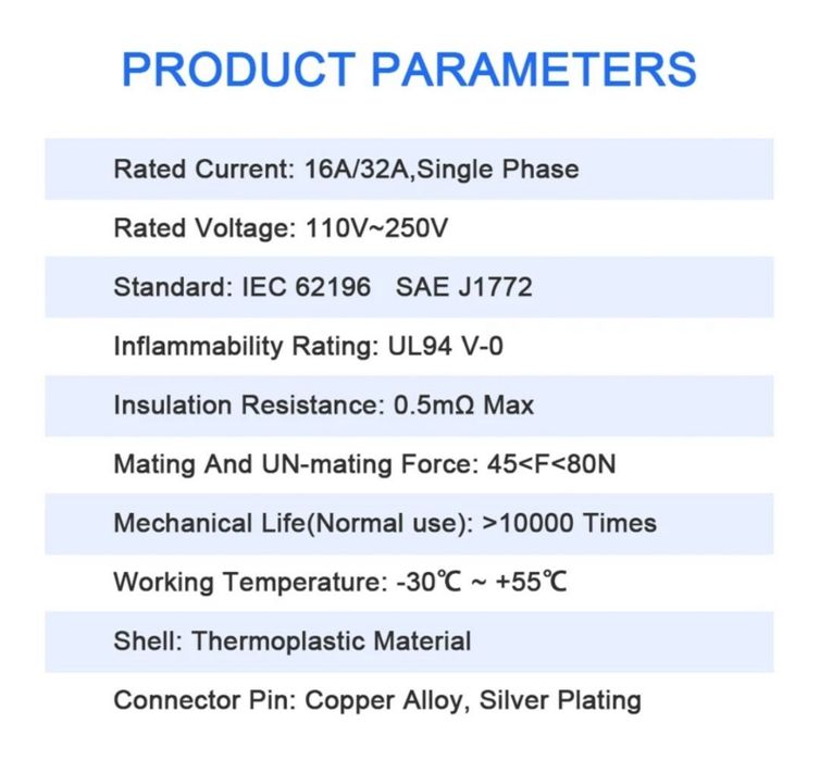 Подарунок зарядний кабель Type2 Type1 7.2kW з Tesla через перехідник