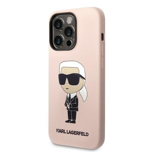 Etui Karl Lagerfeld Ikonik iPhone 14 Pro 6,1" Różowe Silicone