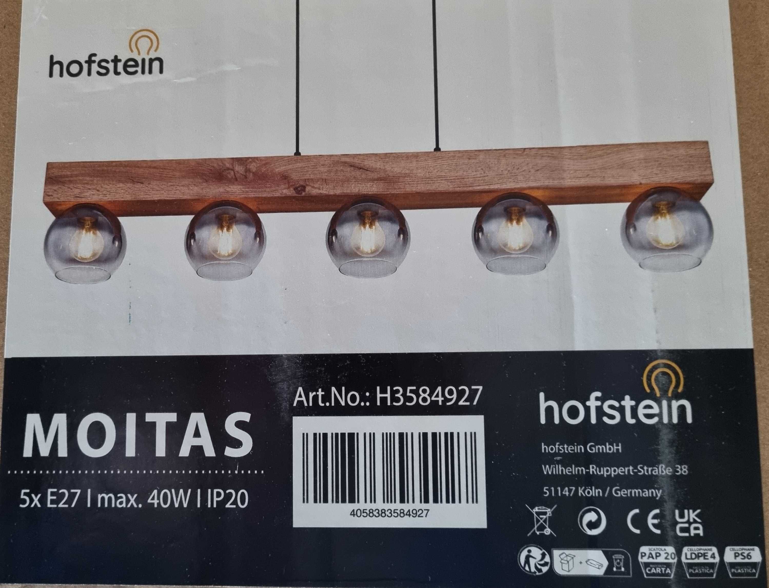 Lampa wisząca stołowa 5-punktowa