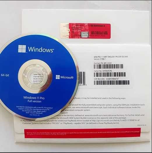 Microsoft Windows 11 Pro OEM płyta DVD zestaw 1 szt
