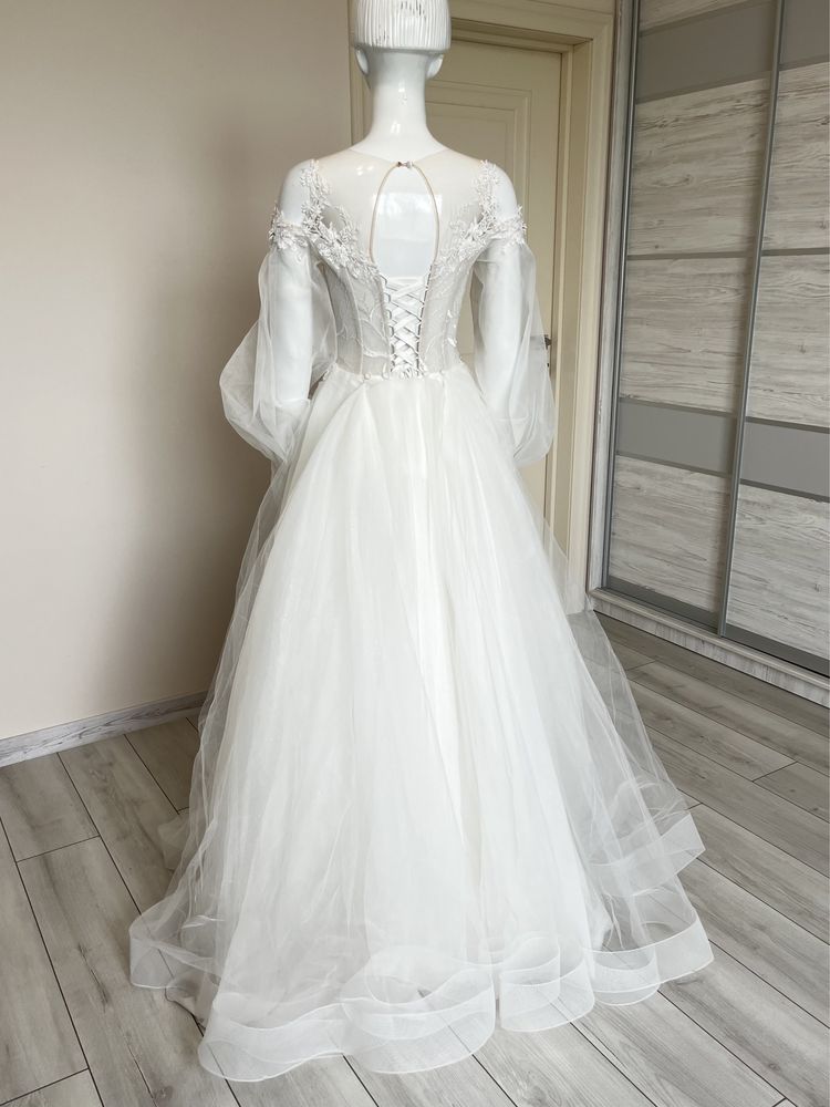 Весільна сукня , весільне плаття ,рукава боху , свадебное платье Rose