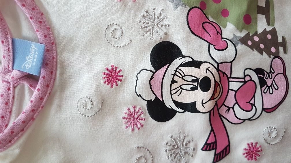 Dres dresik bluzeczka spodenki myszka Minnie Disney r. 68 stan bdb