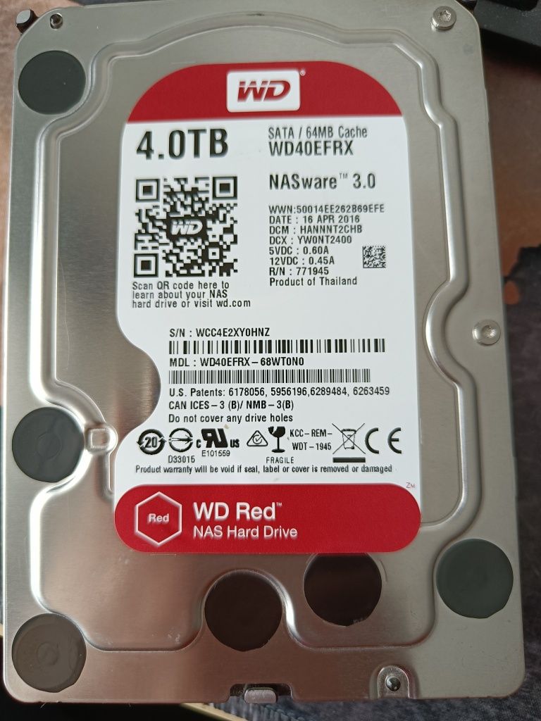 WD Red 4GB Nas drive 3.0  sata 64 Cashe