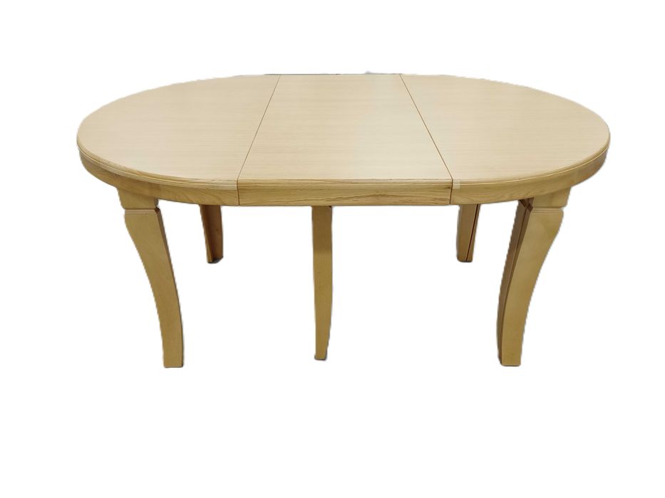 Stół okrągły do salonu  naturalny dębowy rozkładany 120/320cm