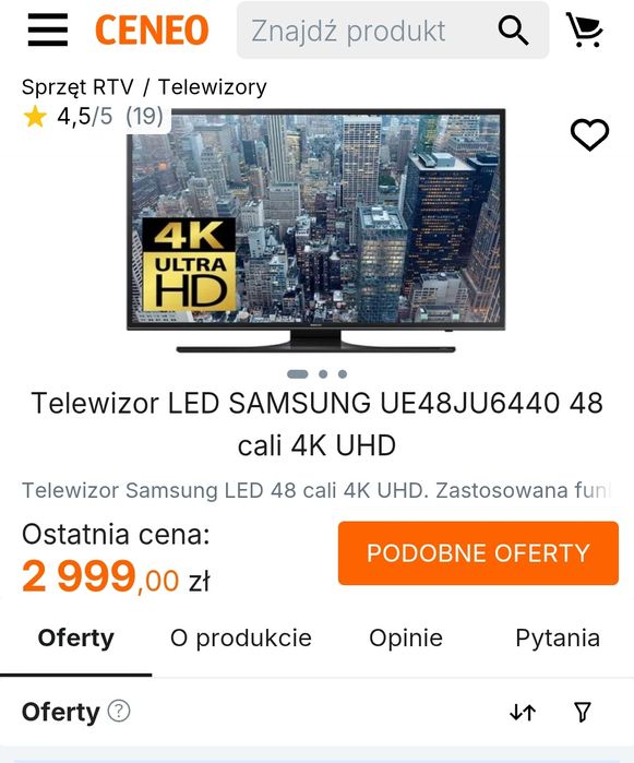 Tv Samsung UE48JU6440