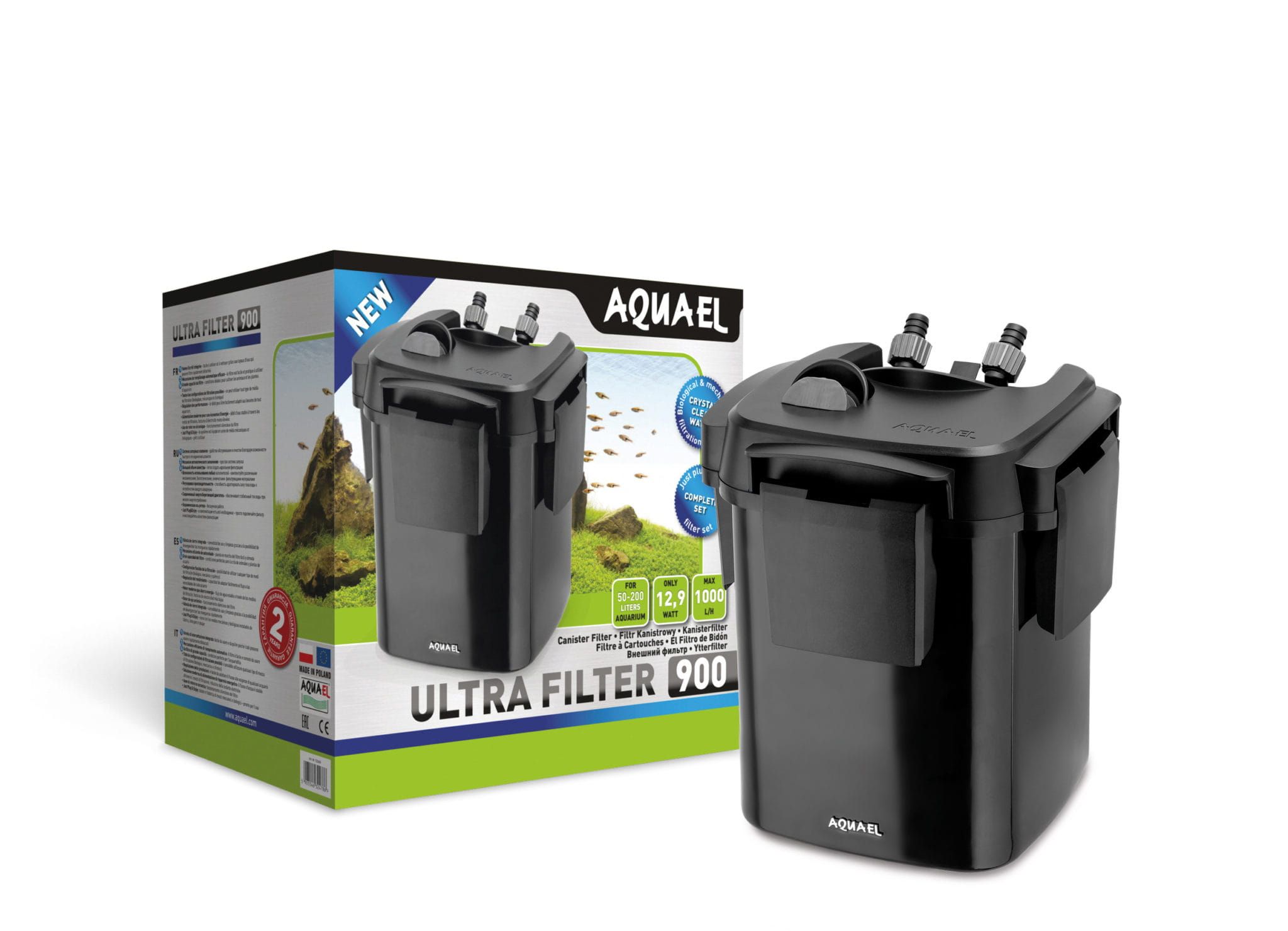 AQUAEL ULTRA 900 Filtr Zewnętrzny 1000L/H Do Akwarium 50-200L