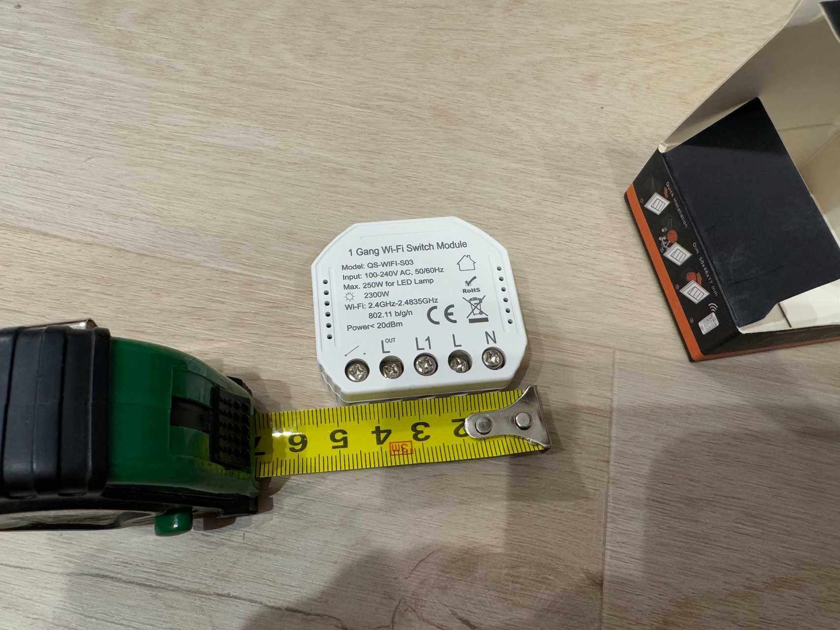 Sterownik Przekaźnik WiFi TUYA BEZNAPIĘCIOWY Smart QS-WIFI-C03