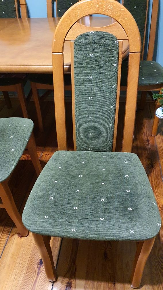 Stół rozkladany z krzesłami 6 sztuk