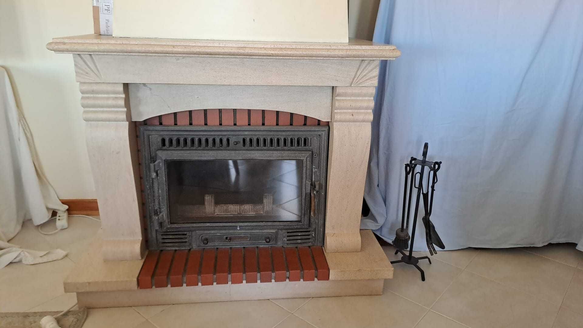 Recuperador de calor + pedras de lareira