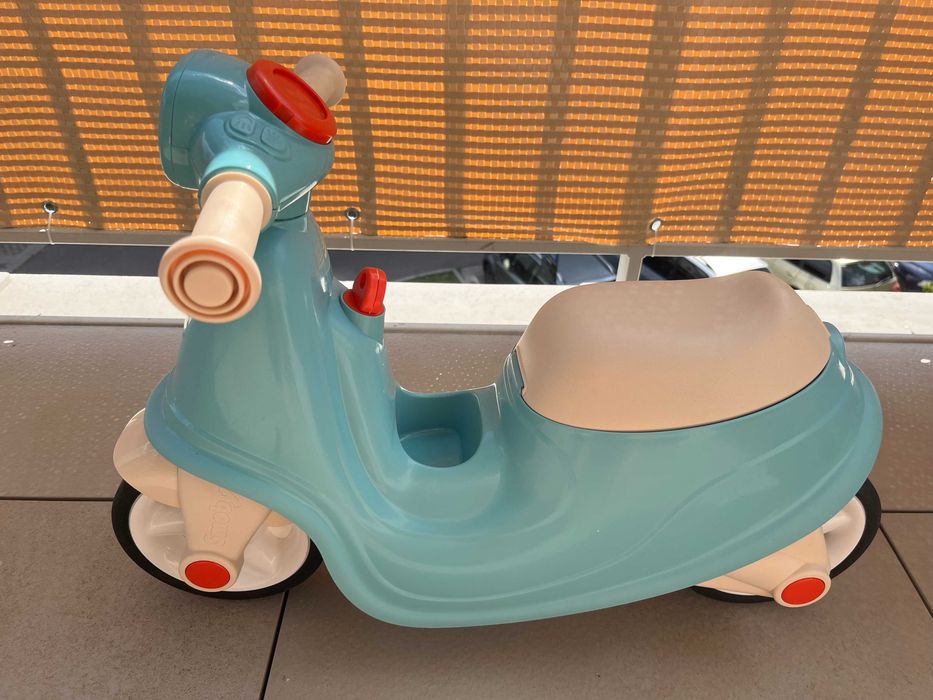 SMOBY Jeździk Skuter Niebieski Ciche Koła RETRO