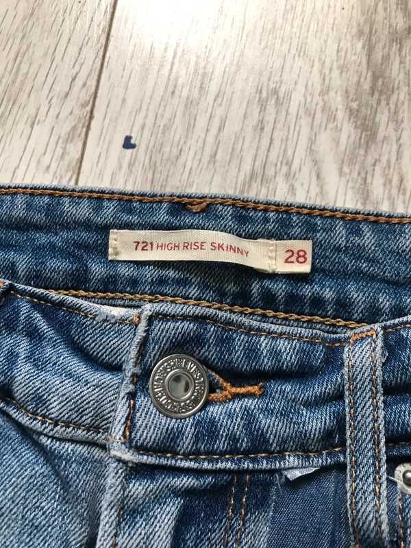 levis 721 high rise skinny jeans jeansy vintage dżinsy rurki damskie