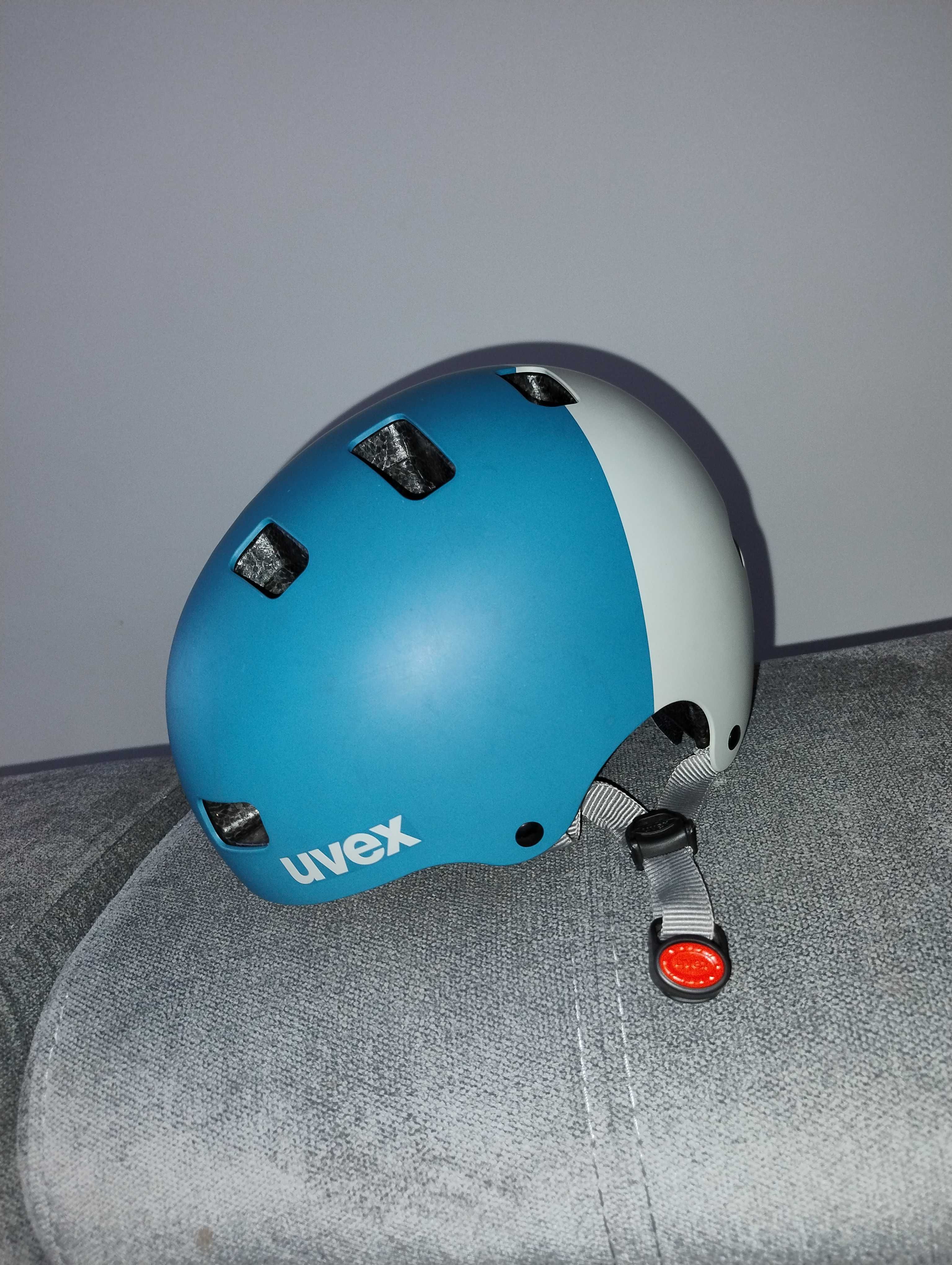 Kask ochronny UVEX Kid 3 cc 51-55 cm Cyan mat 51-55 rower hulajnoga