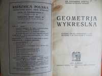 Stara książka Geometria Wykreślna Lwów Warszawa 1922 r.