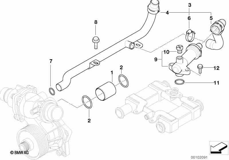 Termostat chłodzenia EGR BMW Seria: 3' E46, 5' E39, 7' E65  mag. 1/320