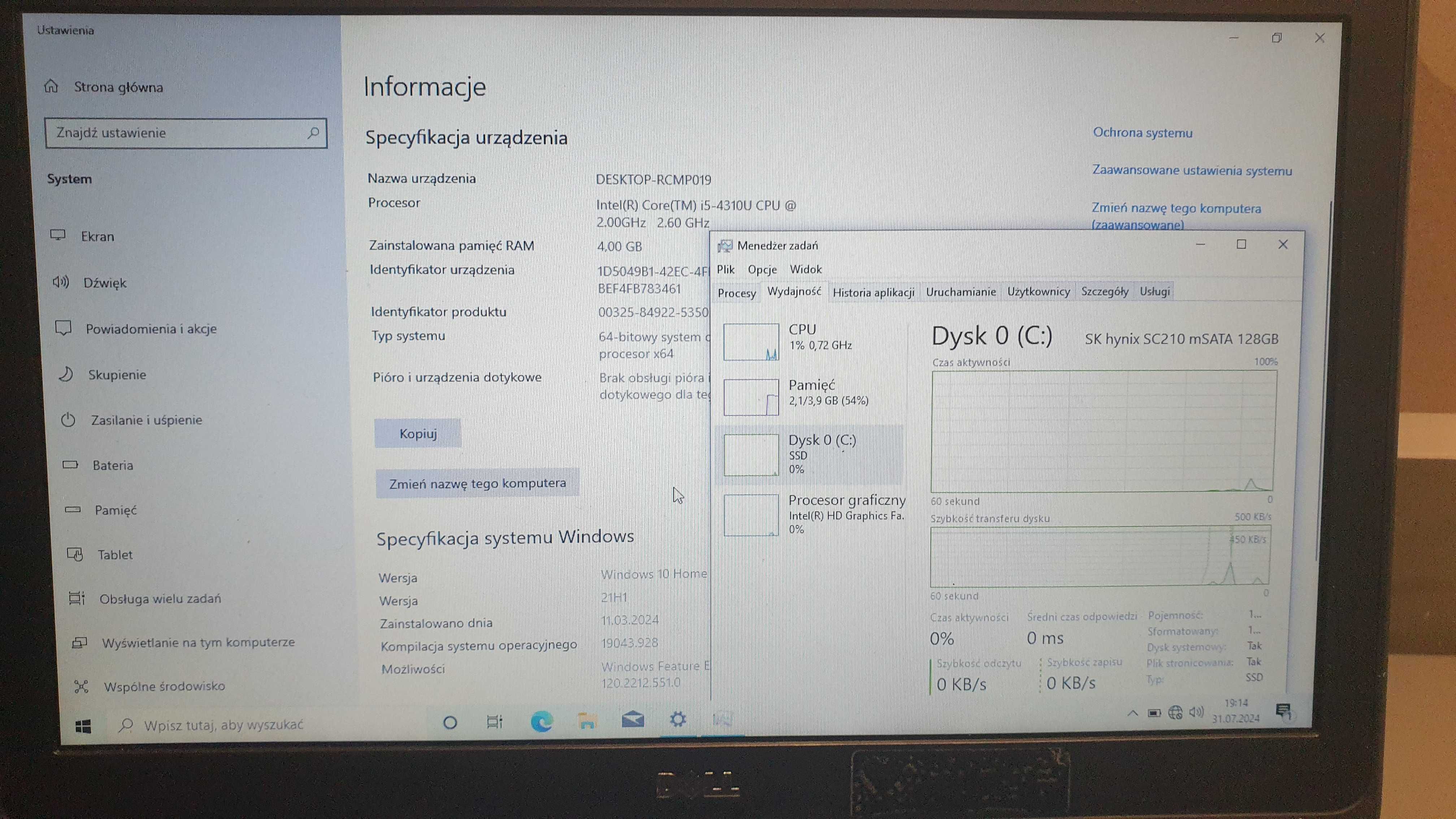 Laptop Dell Latitude E7240