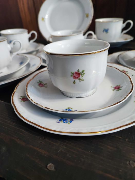 Zestaw sniadaniowy rumuńska porcelana Apulum