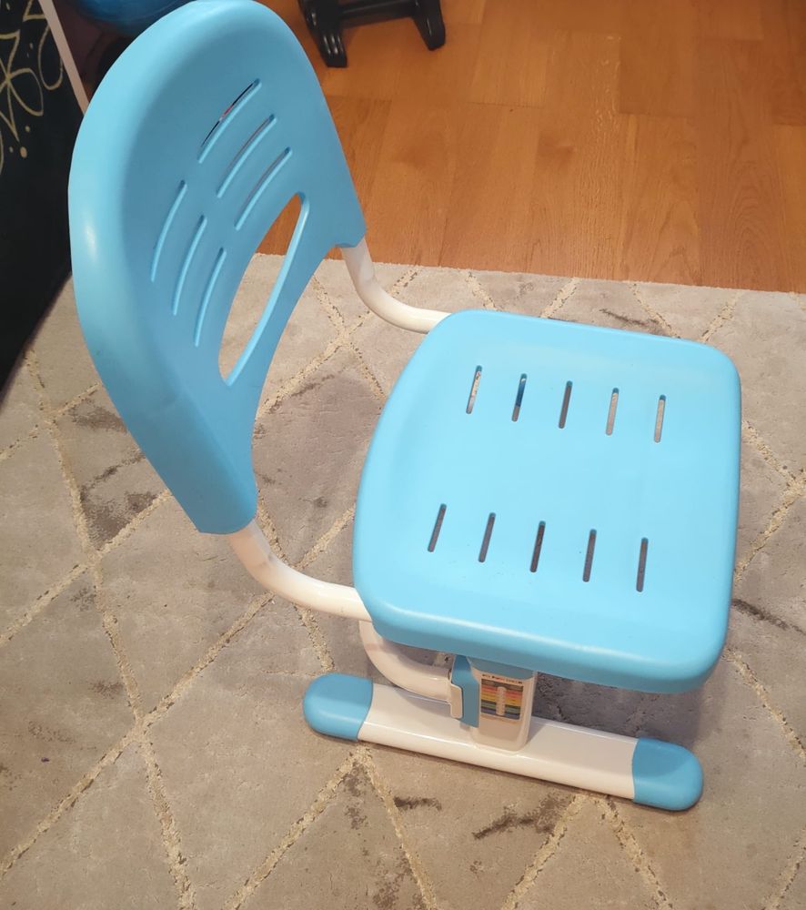 Biurko i krzesło FD Fun Desk niebieki biały