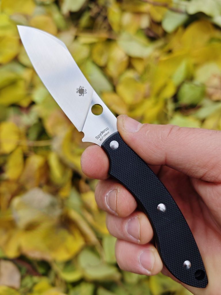 Spyderco Stok Drop Point G10, фикс с ножнами edc,фултанг с клипсой edc