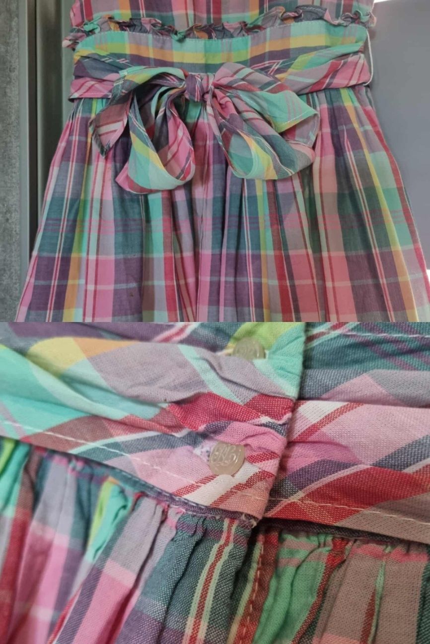 Sukienka w kratę Ralph Lauren 110 / 116 5