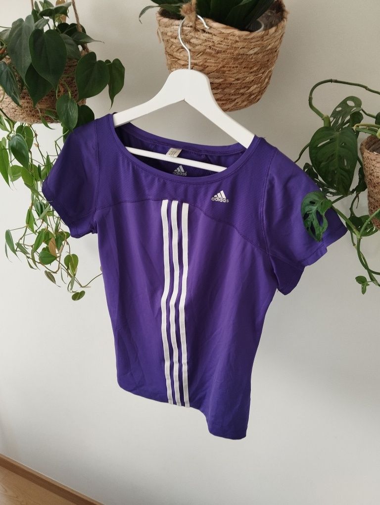 Damska bluzka treningowa, sportowa, fioletowa r. M/L Adidas