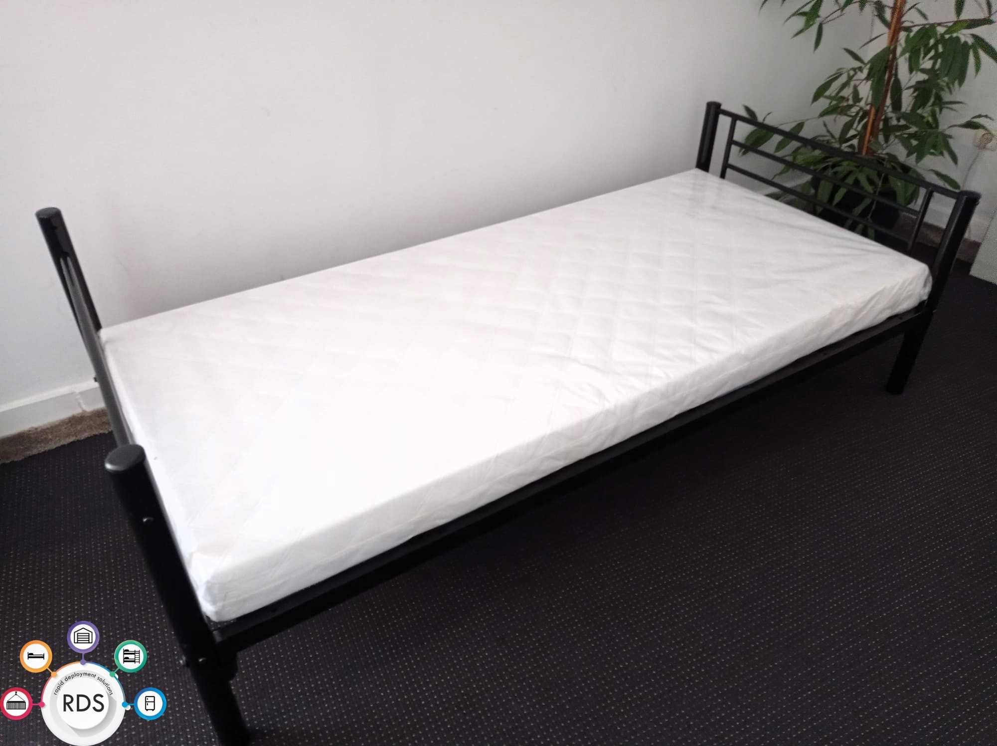 Łóżko piętrowe metalowe wojskowe kwaterowe hostelowe motelowe 90x200