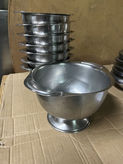 Taças de sopa em inox conjunto de 8 unidades