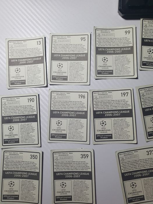 Naklejki Panini UEFA champions league