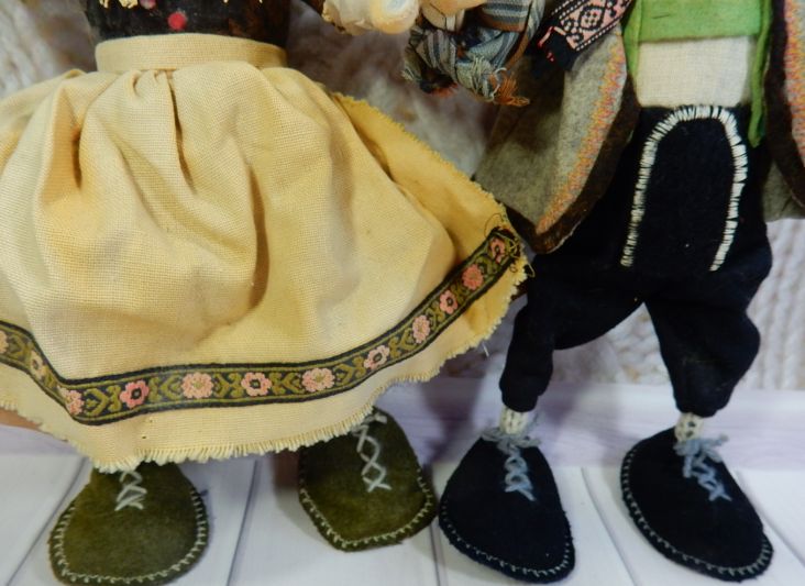 игрушка КУКЛА пара старики германия старик и старушка