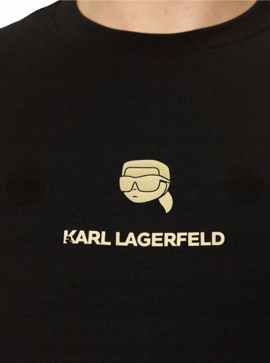 KARL LAGERFELD Koszulka męska t-shirt czarna oryginalna r XL