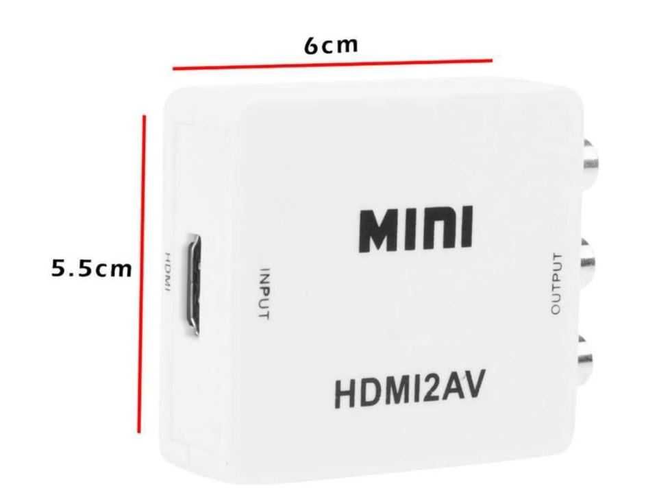 Conversor adaptador hdmi AV RCA (NOVO)