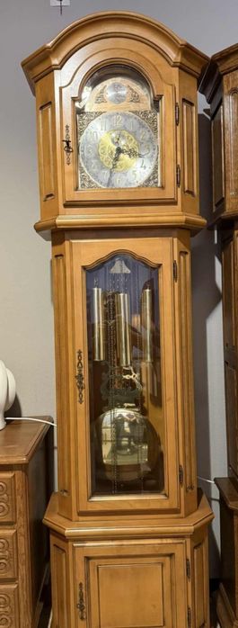 Zegar stojący tempus w skrzyni dębowy