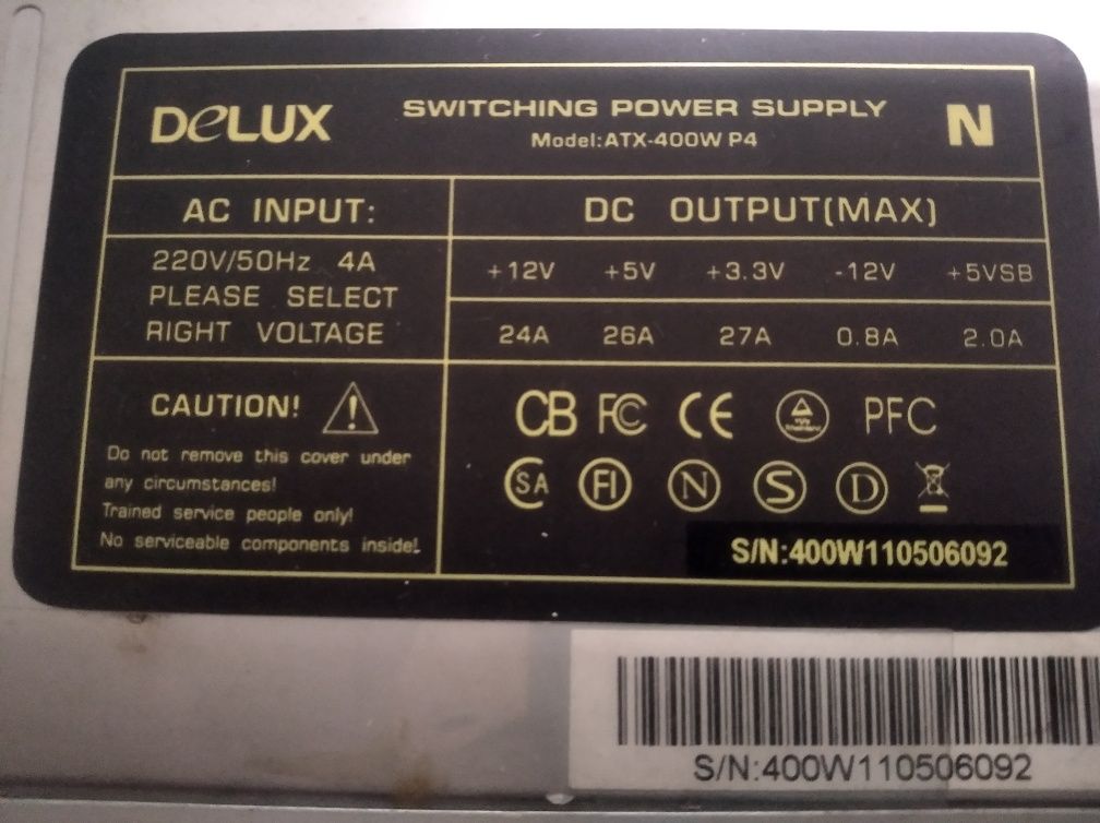 Блок питания для ПК 400 W