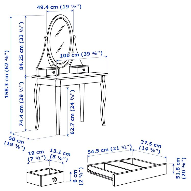 Toquador Ikea igual ao das fotos .