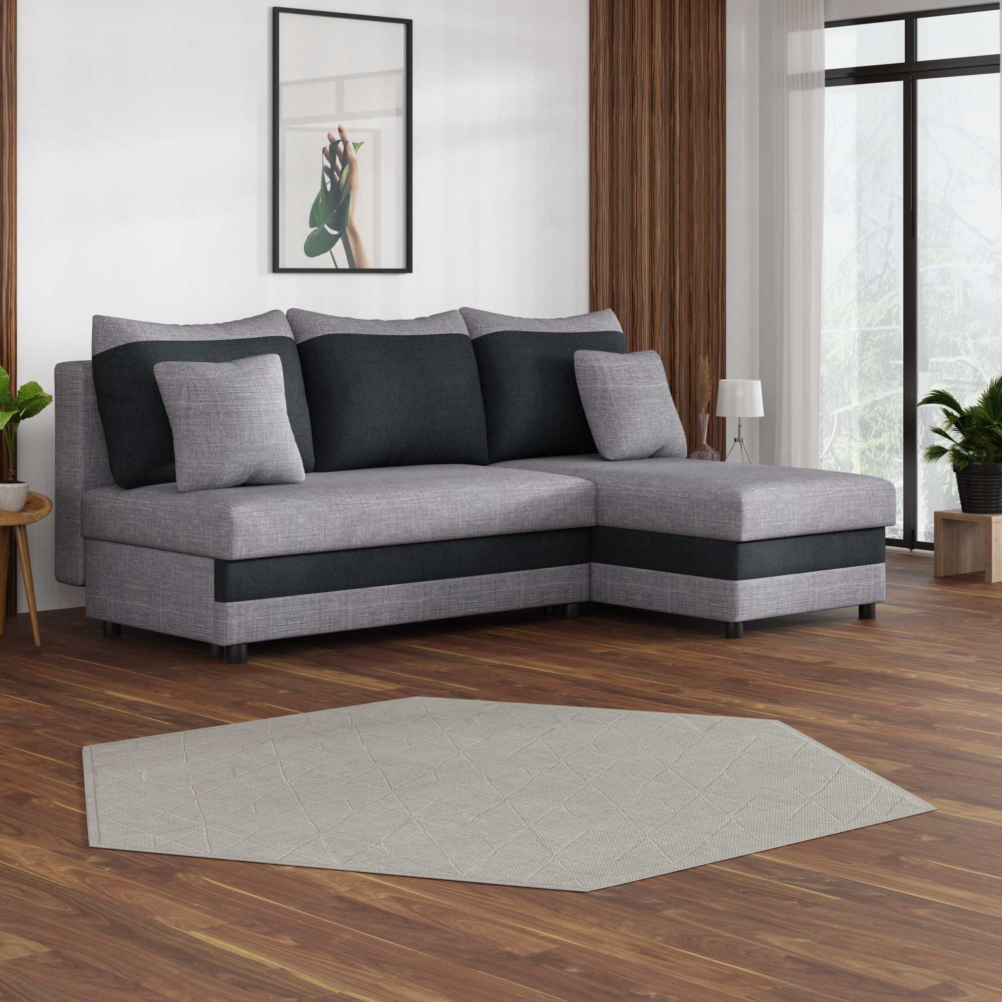 Narożnik z materacem Wypoczynek Sofa Darmowa Dostawa Poduszki gratis